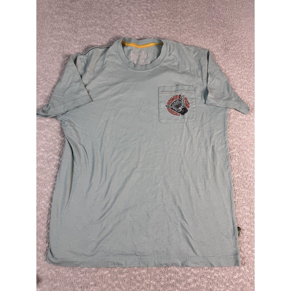 Howler Bros Shirt Mens Medium Green Heed The Call Pocket Graphic Tee T-Shirt‎